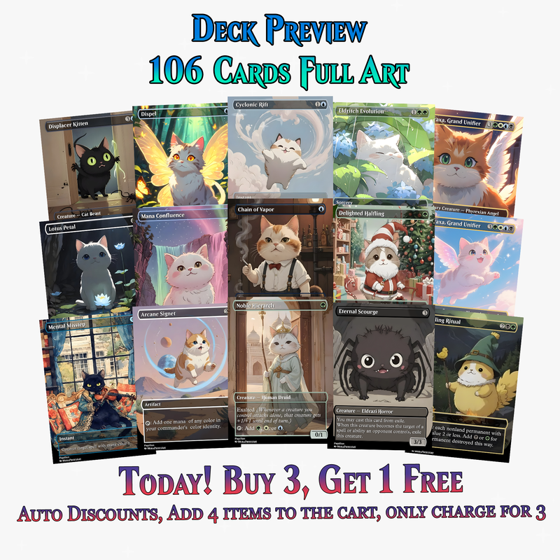 Atraxa Cat Cute Anime Commander Deck | 106+ Cards | PrimeDecks