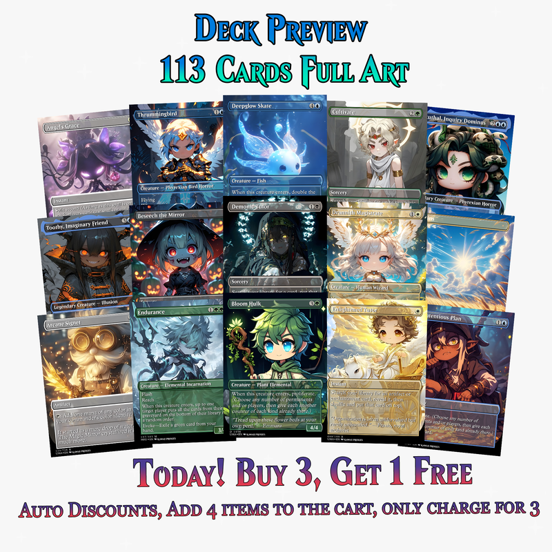 Greek Gods Chibi Atraxa Commander Deck| 113+ Cards | PrimeDecks