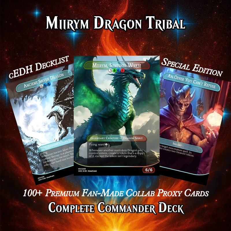 Miirym Dragon Tribal MTG Proxy Commander Deck – Premium Collector Set | 110 Cards | ProxyTCG