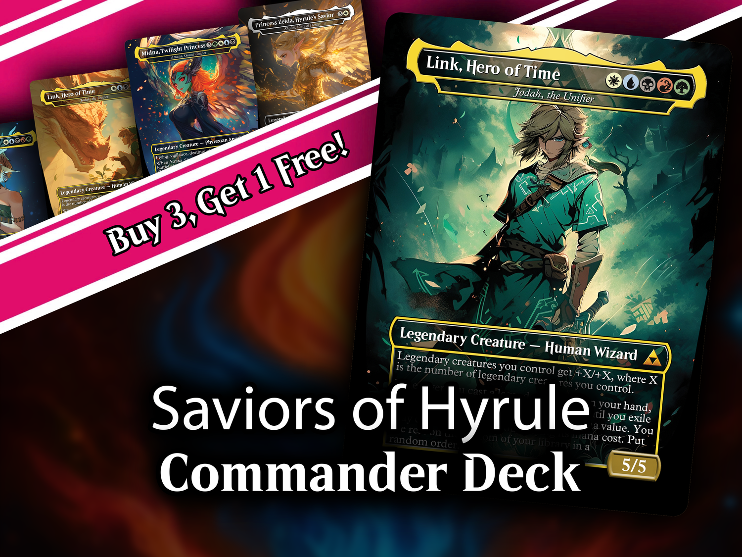 | New |Savior of Hyrule Commander Deck | 116+ Cards | PrimeDecks