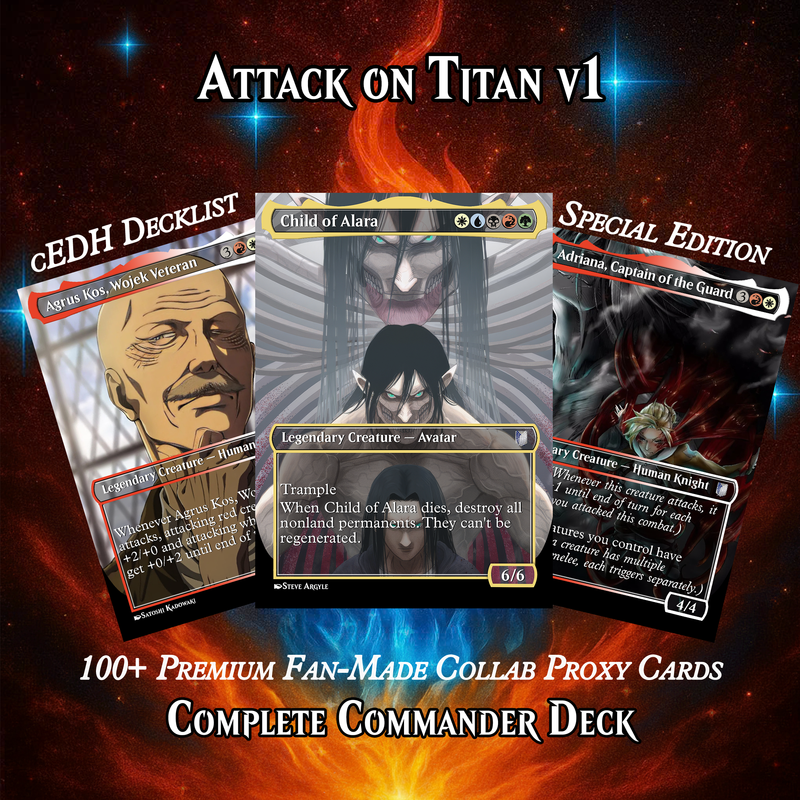 ATTACK ON TITAN COMMANDER DECK – PREMIUM COLLECTOR SET  (110 CARDS)