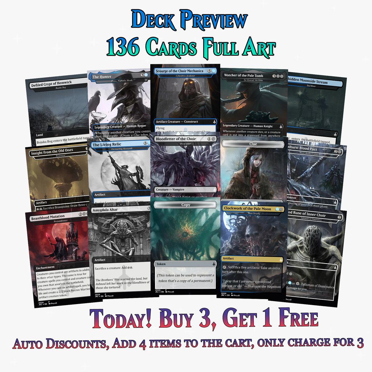 Bloodborne Themed MTG Proxy Commander Deck - 136 Cards | ProxyTCG