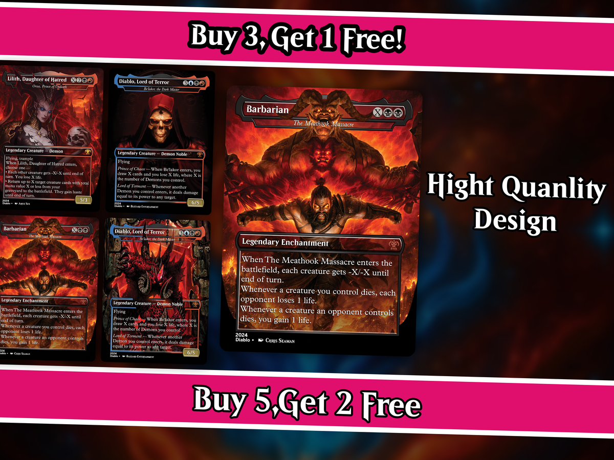 | New |Diablo Themed Proxy Commander Deck - 105+ Cards | PrimeDecks