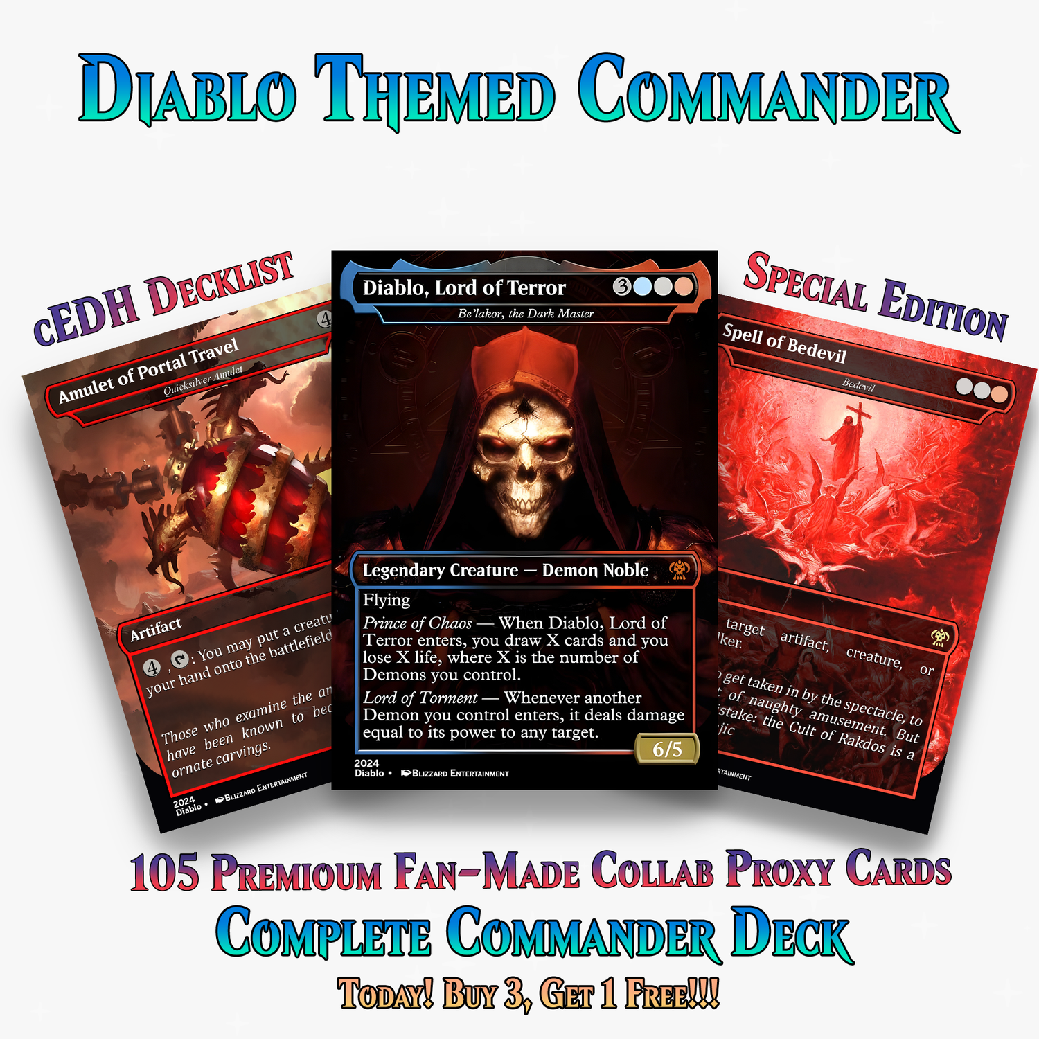 Diablo Themed Proxy Commander Deck - 105 Cards | ProxyTCG