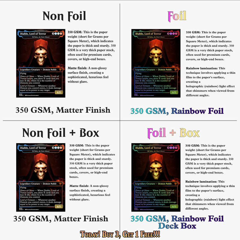 Diablo Themed Proxy Commander Deck - 105 Cards | ProxyTCG