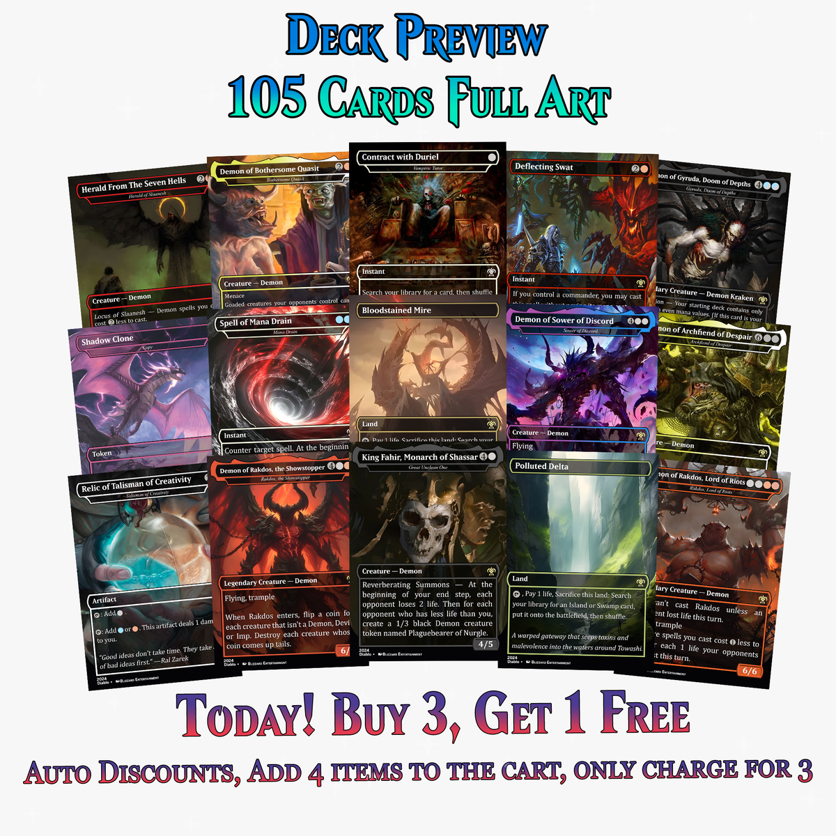 Diablo Themed Proxy Commander Deck - 105 Cards | ProxyTCG