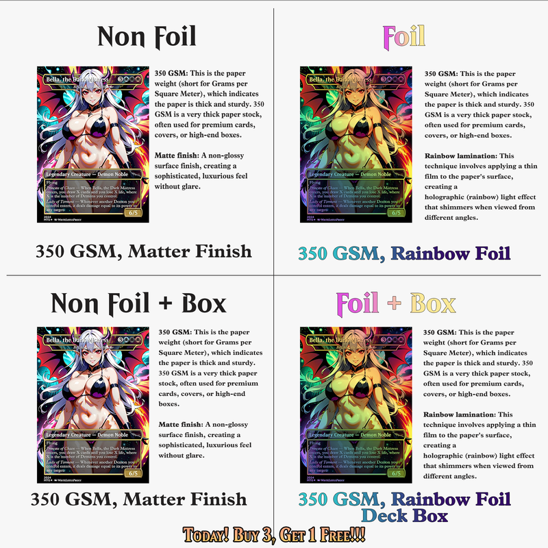 Demon Tribal Anime Style MTG Proxy Commander Deck - 109 Cards | ProxyTCG