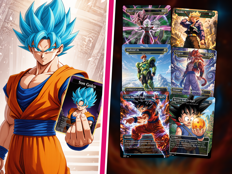 | New | Dragon Ball MTG Proxy Commander Deck | 115+ Cards | PrimeDecks