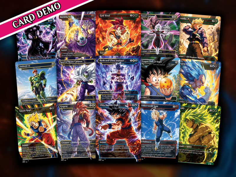 | New | Dragon Ball MTG Proxy Commander Deck | 115+ Cards | PrimeDecks