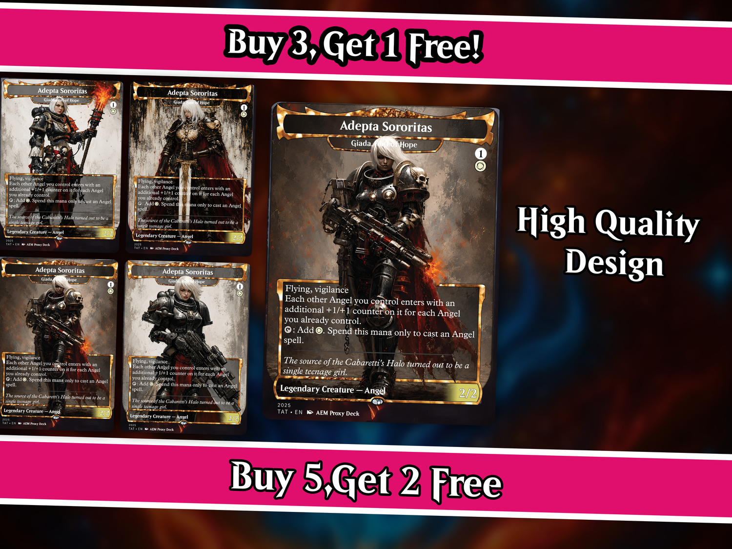 Heaven's Wrath Giada Space Nun Commander Deck | 100-Card MTG Proxy EDH Set | PrimeDecks