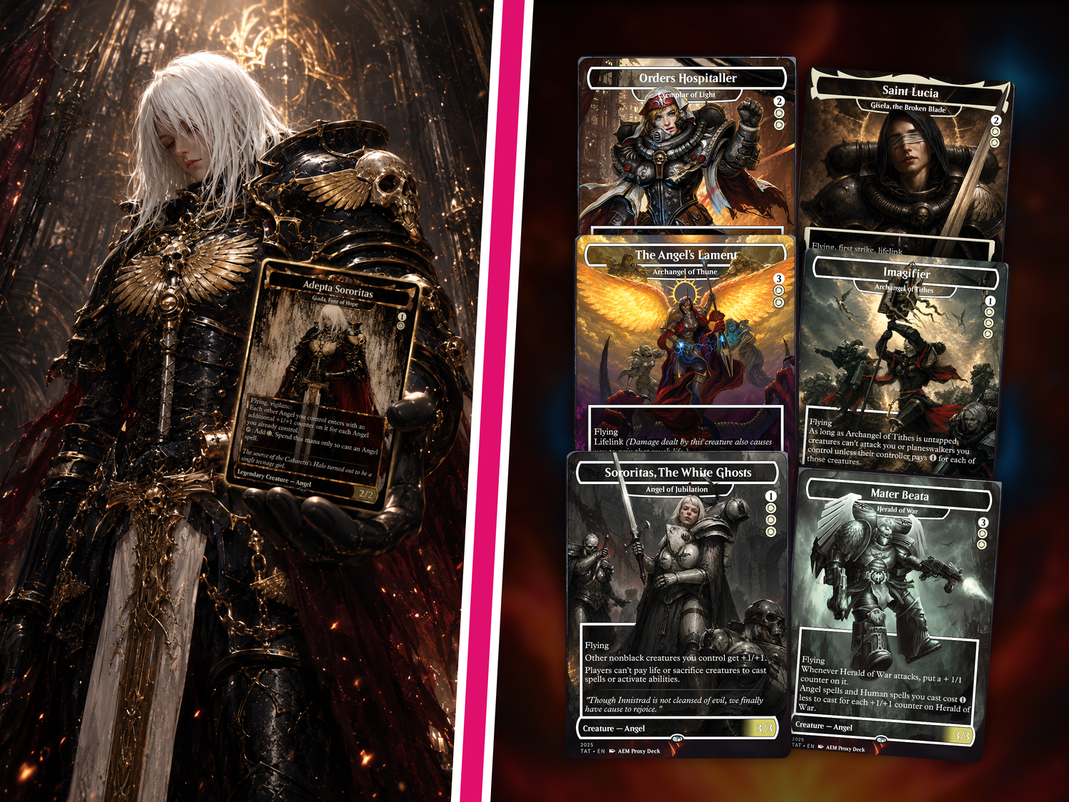 Heaven's Wrath Giada Space Nun Commander Deck | 100-Card MTG Proxy EDH Set | PrimeDecks