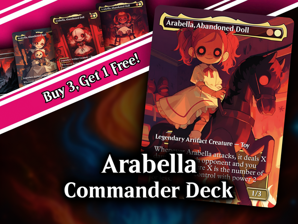 | New | Arabella Hare Apparent Commander Deck | 100-Card MTG Proxy EDH Set | Creepy Chibi Rabbit | PrimeDecks