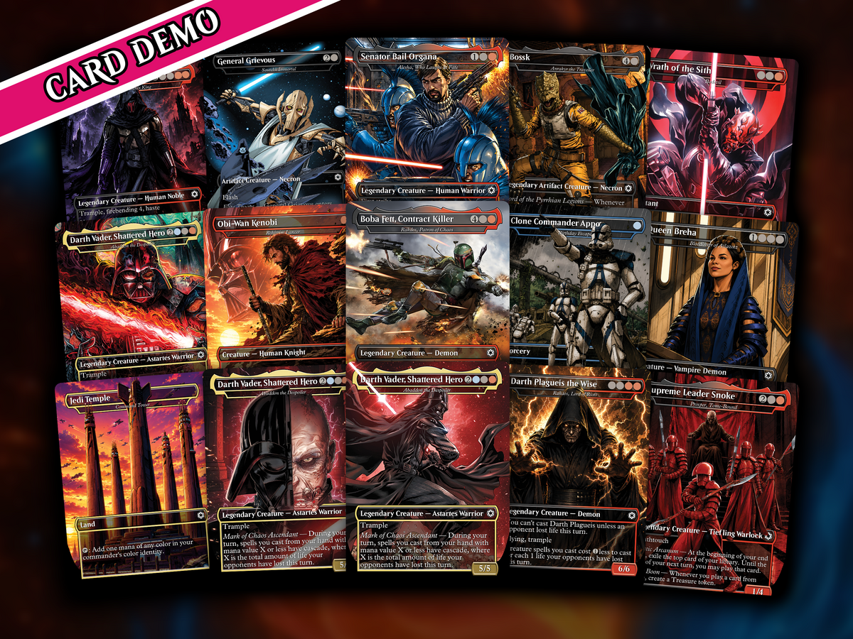 | New | Star Wars Rise of the Sith Proxy Commander Deck | 100 Cards | PrimeDecks