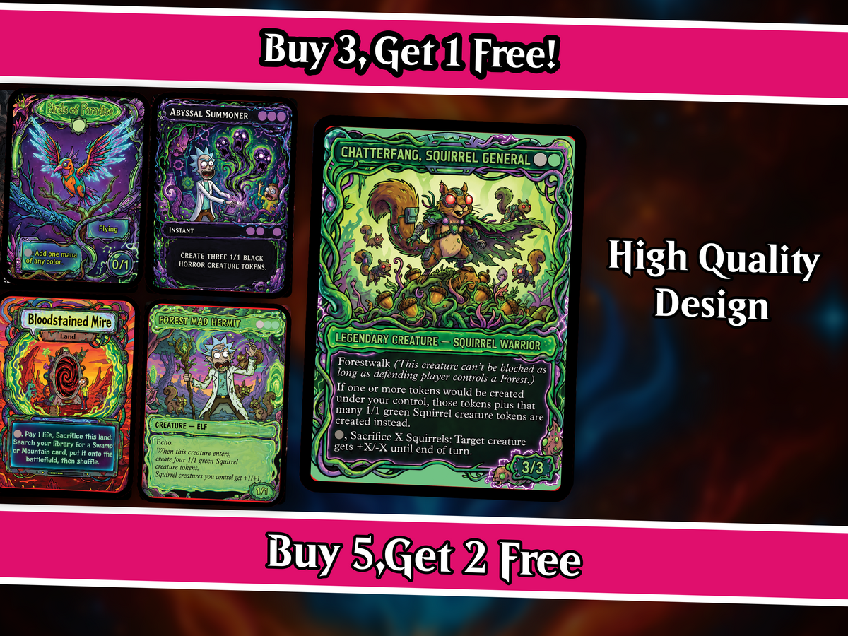 Chatterfang Squirrel Tribal Rick and Morty Inspired Commander Deck | 100-Card MTG Proxy EDH Set | PrimeDecks