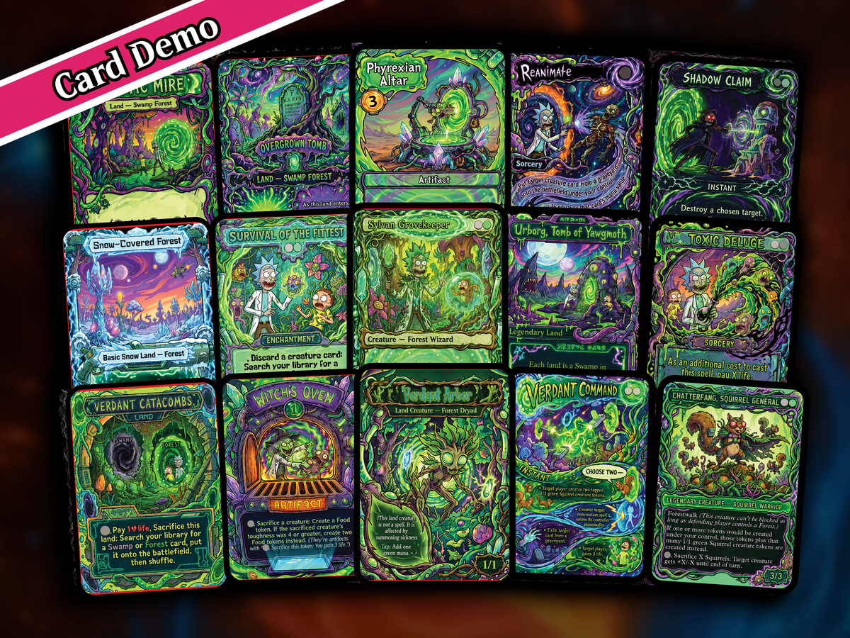 Chatterfang Squirrel Tribal Rick and Morty Inspired Commander Deck | 100-Card MTG Proxy EDH Set | PrimeDecks