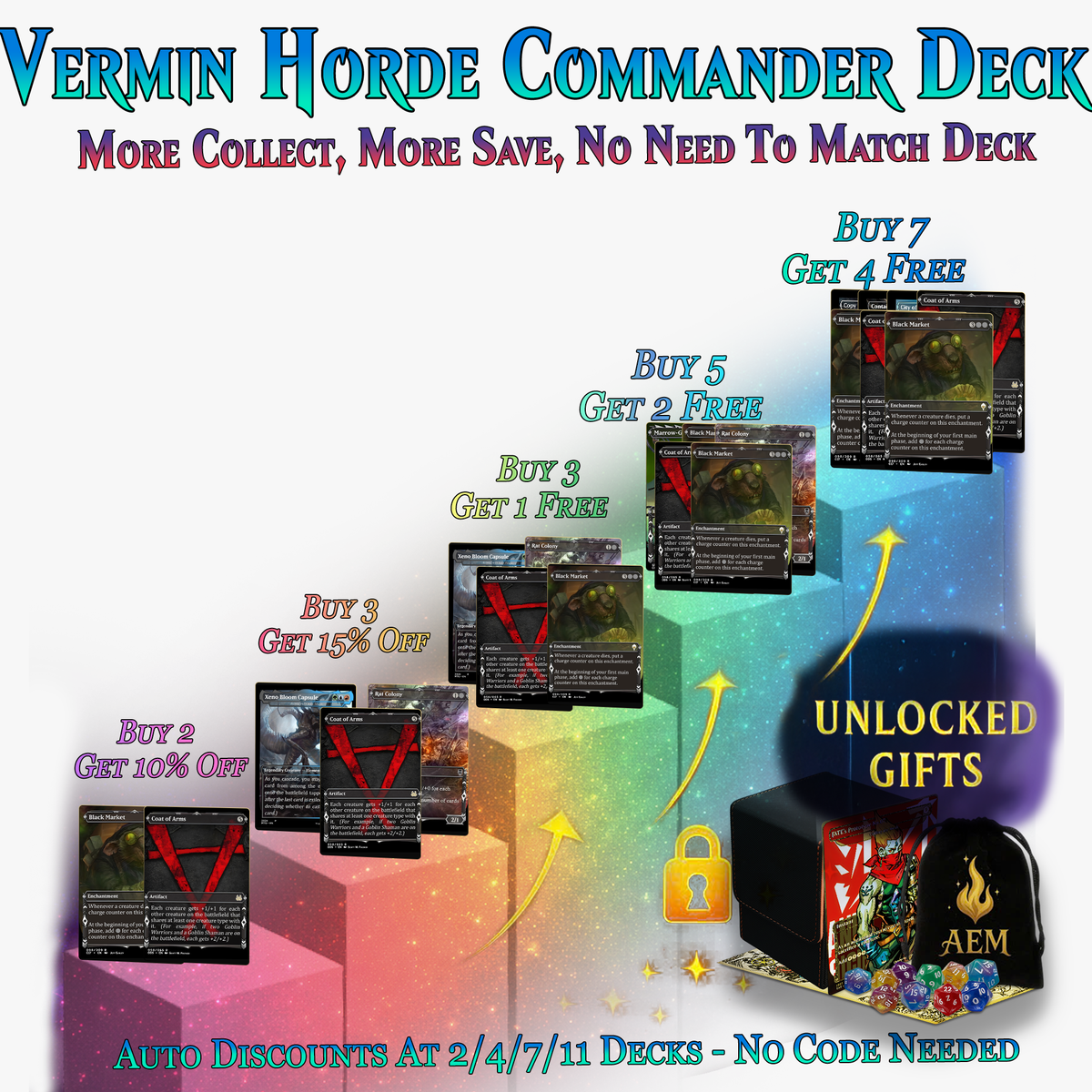 Vermin Horde MTG Proxy Commander Deck - 103 Cards | ProxyTCG