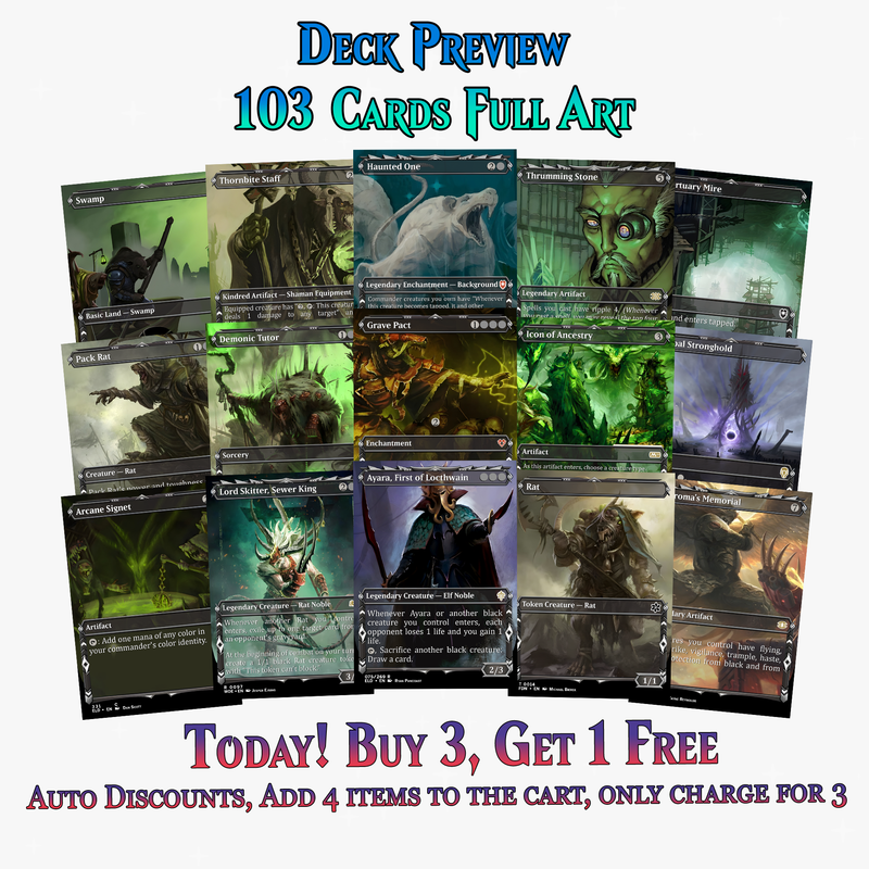 Vermin Horde MTG Proxy Commander Deck - 103 Cards | ProxyTCG