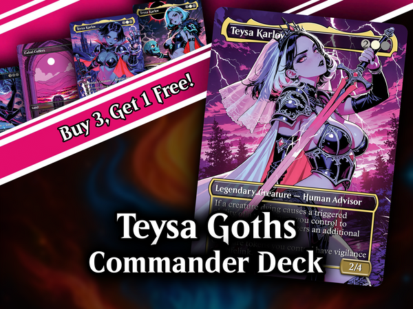 | New | Teysa Goths Anime Commander Deck | 126-Card Fan-Made MTG Proxy Set | PrimeDecks