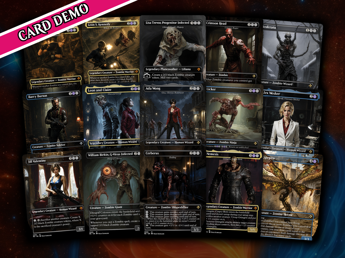 Resident Evil Card Deck 100 Cards + Tokens, Zombie Tribal EDH | PrimeDecks