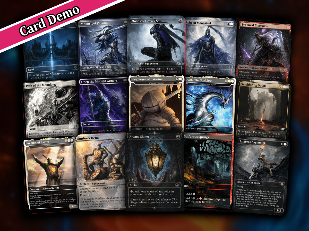 Dark Souls Inspired Knight Commander Deck | 126-Card MTG Proxy EDH Set | PrimeDecks