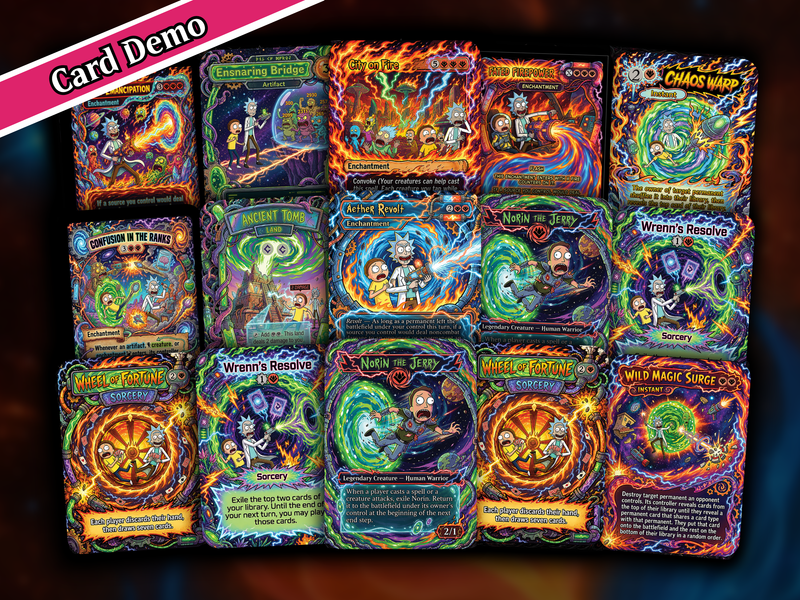 Norin the Wary Rick and Morty Inspired | 100+ Card MTG Proxy EDH Set | Chaotic Burn Deck | PrimeDecks