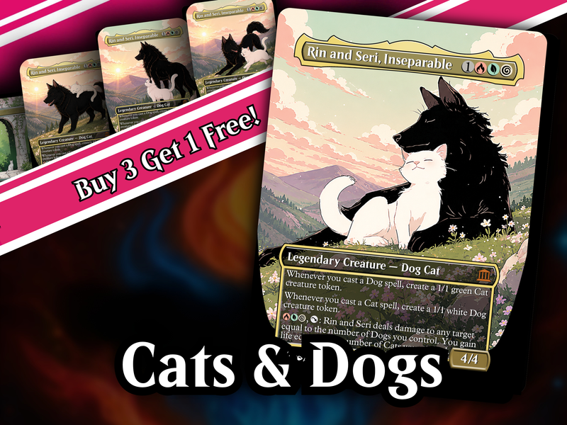 Cats & Dogs Tribal Commander Deck | 100-Card Fan-Made MTG Proxy EDH Set | Anime Token Swarm Deck | PrimeDecks