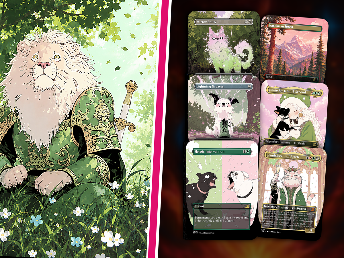 Cats & Dogs Tribal Commander Deck | 100-Card Fan-Made MTG Proxy EDH Set | Anime Token Swarm Deck | PrimeDecks