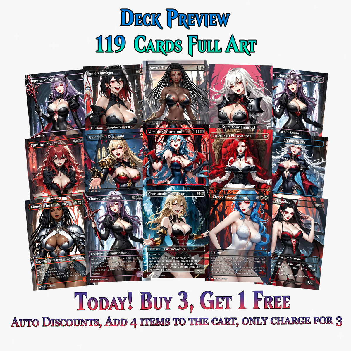 Vampire Tribal Proxy Commander Deck - 119 Cards | ProxyTCG