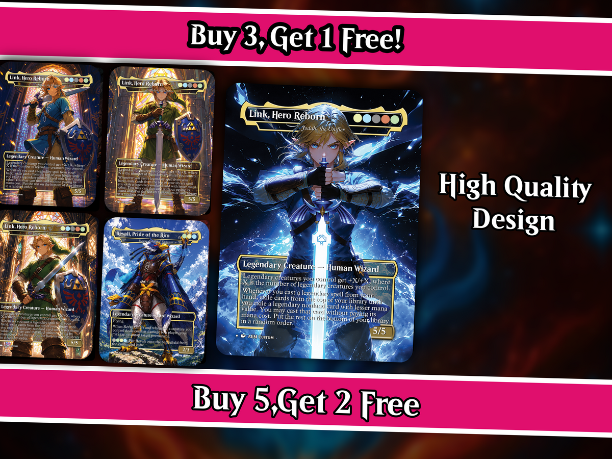 Legend of Zelda Inspired | 138-Card MTG Proxy EDH Set | Hyrule Legendary Heroes Deck | PrimeDecks
