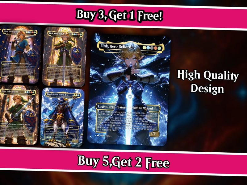 Legend of Zelda Inspired | 138-Card MTG Proxy EDH Set | Hyrule Legendary Heroes Deck | PrimeDecks