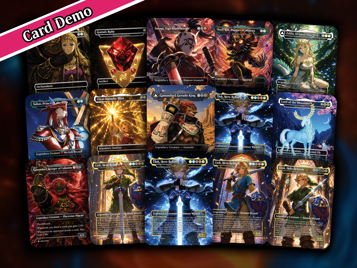 Legend of Zelda Inspired | 138-Card MTG Proxy EDH Set | Hyrule Legendary Heroes Deck | PrimeDecks