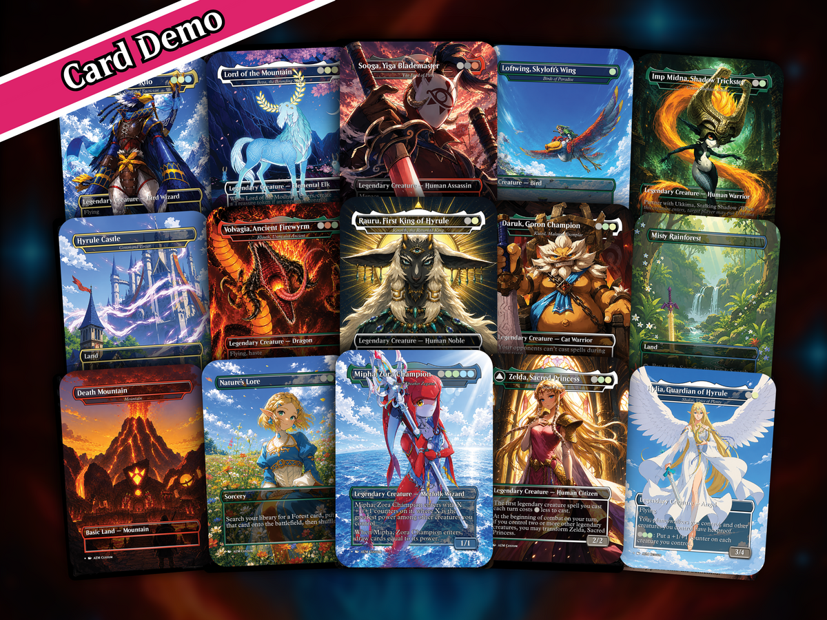 Legend of Zelda Inspired | 138-Card MTG Proxy EDH Set | Hyrule Legendary Heroes Deck | PrimeDecks