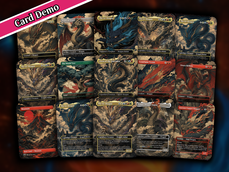 The Ur-Dragon | 5-Color Dragon Tribal Commander Proxy Deck | 100 Cards | PrimeDecks