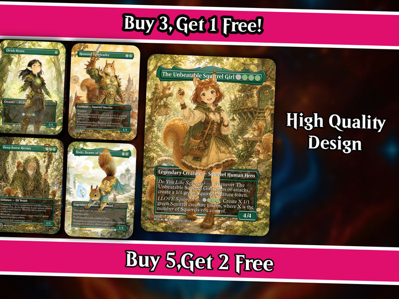 The Unbeatable Squirrel Girl Commander Deck | 100-Card Fan-Made MTG Proxy EDH Set | Squirrel Tribal Token Deck | PrimeDecks