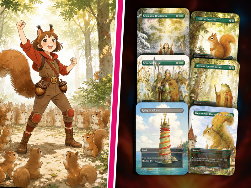 The Unbeatable Squirrel Girl Commander Deck | 100-Card Fan-Made MTG Proxy EDH Set | Squirrel Tribal Token Deck | PrimeDecks