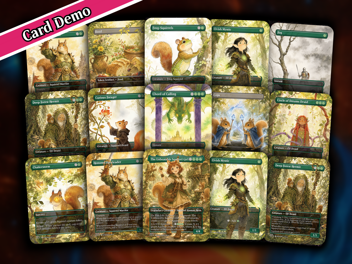The Unbeatable Squirrel Girl Commander Deck | 100-Card Fan-Made MTG Proxy EDH Set | Squirrel Tribal Token Deck | PrimeDecks
