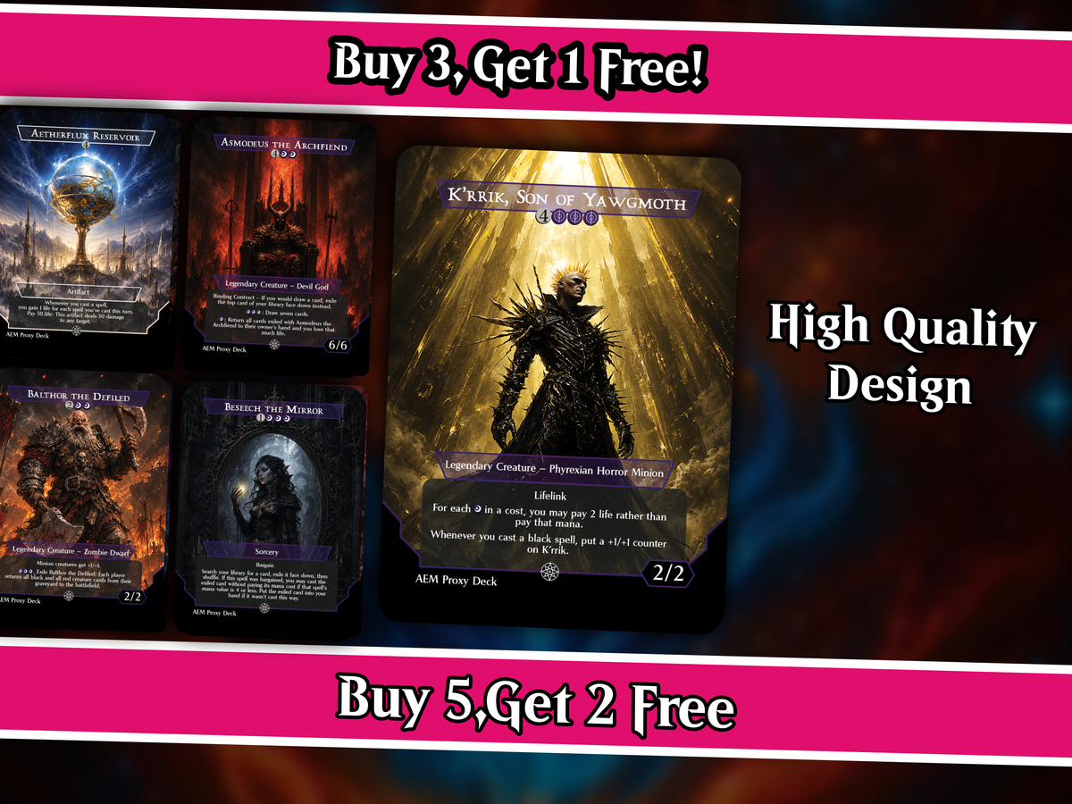 K’rrik, Son of Yawgmoth Commander Proxy Deck | 100+ Premium MTG Proxy Cards | PrimeDecks