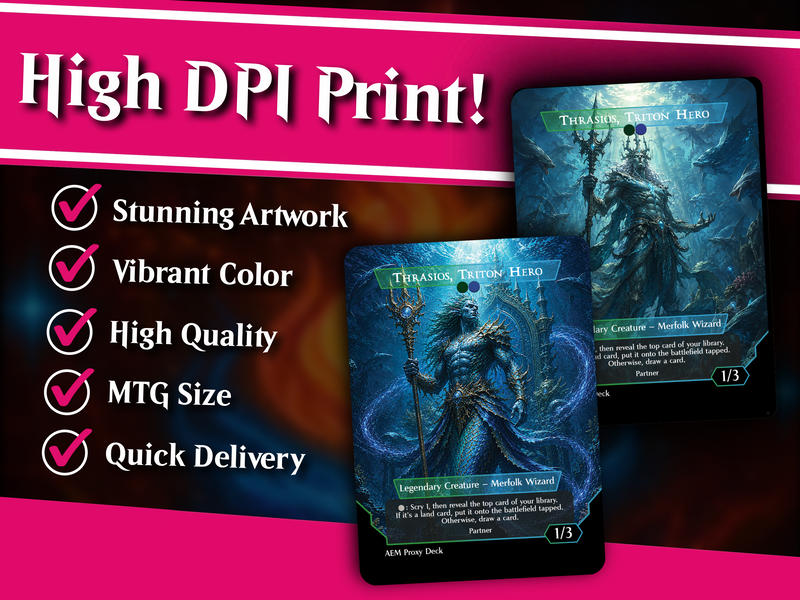 Tymna & Thrasios Partner Commander Deck | 100+ Card Fan-Made MTG Proxy EDH Set | 4-Color Value Combo Deck | PrimeDecks