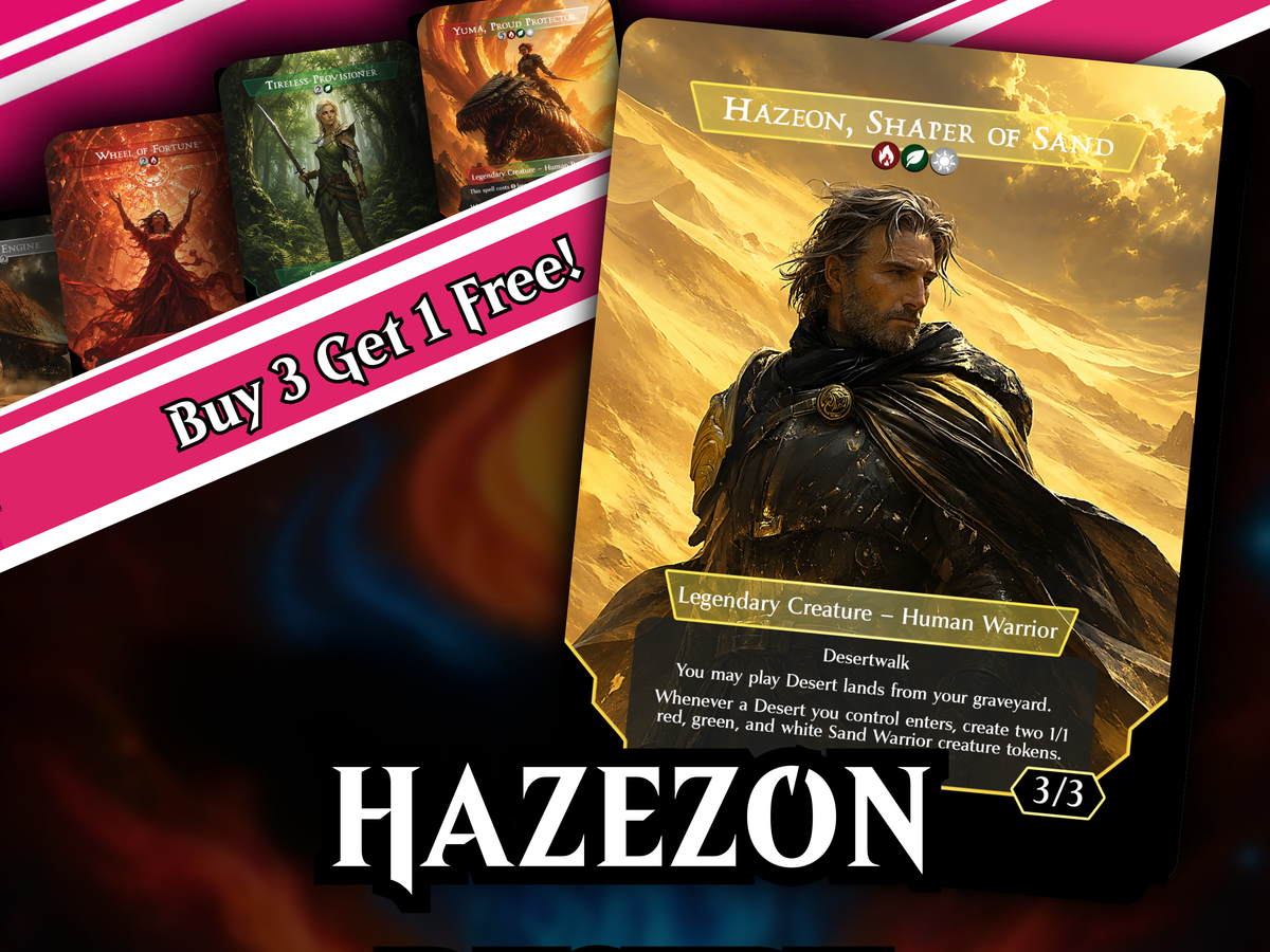 Hazezon Desert Commander Deck – Sand Warrior Token & Desert Lands Strategy | Custom 100+ Card | PrimeDecks