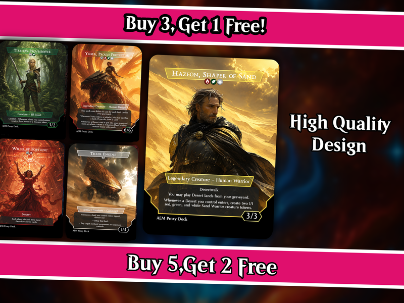 Hazezon Desert Commander Deck – Sand Warrior Token & Desert Lands Strategy | Custom 100+ Card | PrimeDecks
