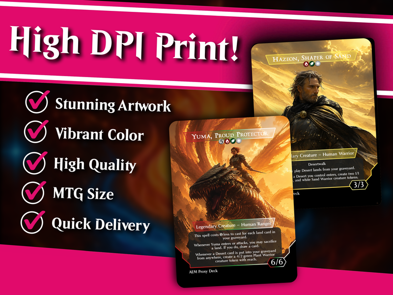 Hazezon Desert Commander Deck – Sand Warrior Token & Desert Lands Strategy | Custom 100+ Card | PrimeDecks