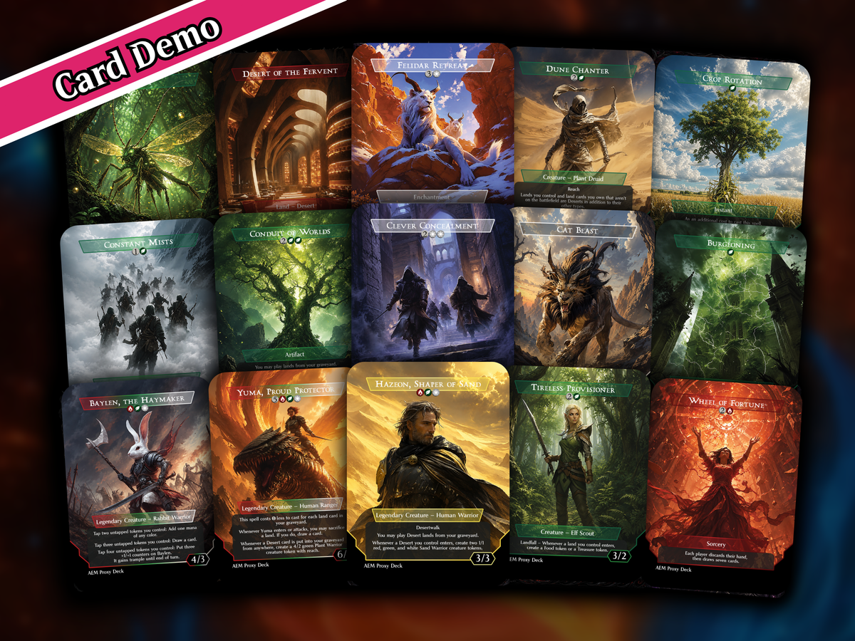 Hazezon Desert Commander Deck – Sand Warrior Token & Desert Lands Strategy | Custom 100+ Card | PrimeDecks