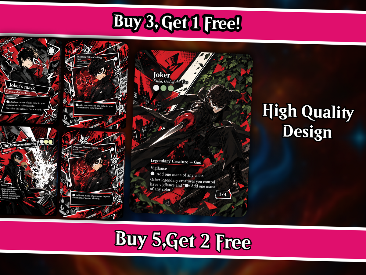 | New | Joker Persona 5 Commander Proxy Deck – 100+ Custom Art Cards | PrimeDecks [prime-mock-20260924 LK-239]