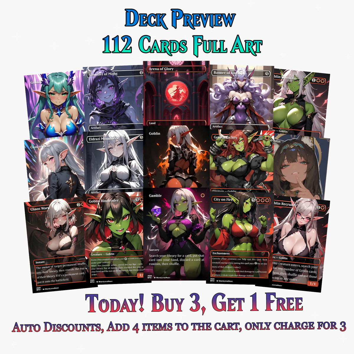 Goblin Tribal MTG Proxy Commander Deck - 112 Cards | ProxyTCG