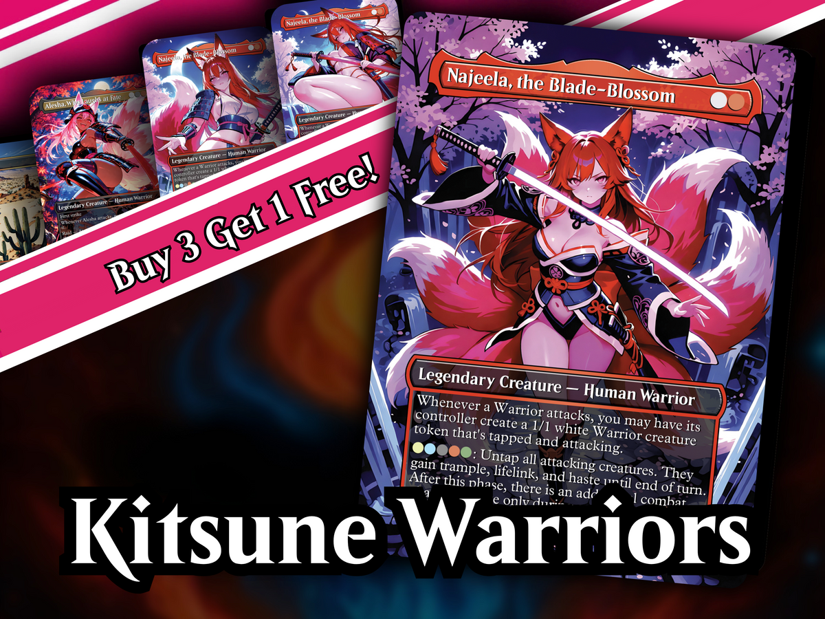 | New | Kitsune Warriors Commander Deck – 100+ Cards Custom Art EDH Set | PrimeDecks - Image 1