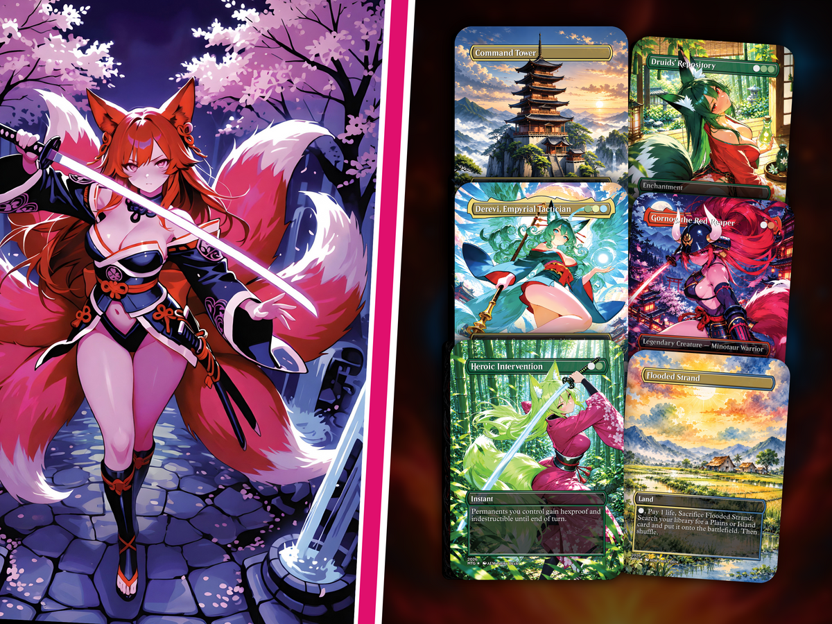 | New | Kitsune Warriors Commander Deck – 100+ Cards Custom Art EDH Set | PrimeDecks - Image 5