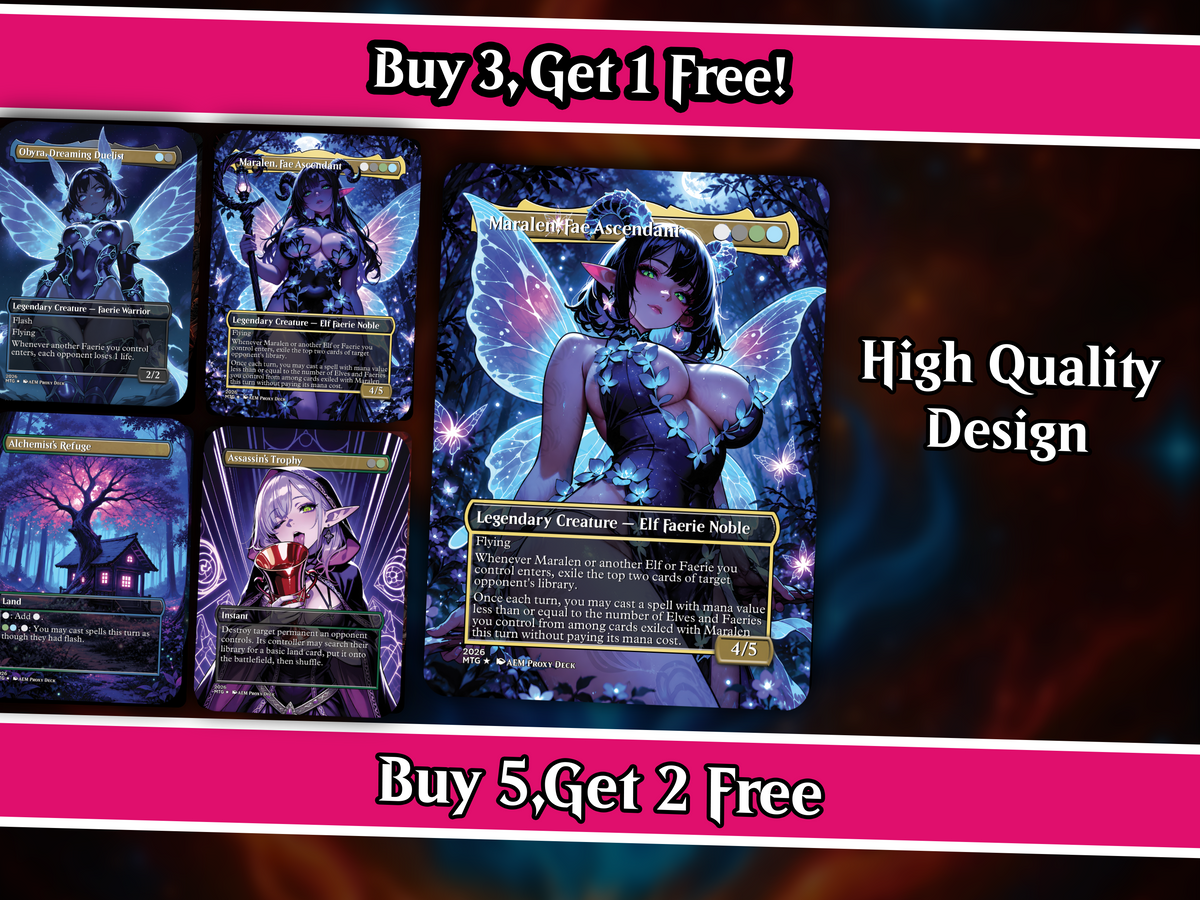 | New | Maralen Fae Commander Deck – 100+ Cards Custom Art EDH Set | PrimeDecks - Image 2