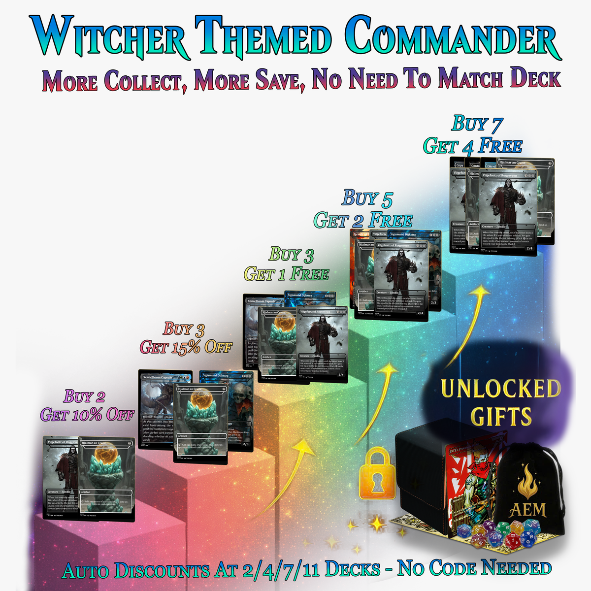Witcher Themed MTG Proxy Commander Deck - 117 Cards | ProxyTCG
