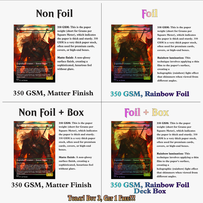 Witcher Themed MTG Proxy Commander Deck - 117 Cards | ProxyTCG