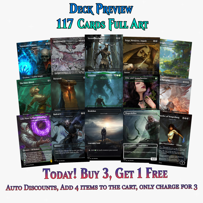 Witcher Themed MTG Proxy Commander Deck - 117 Cards | ProxyTCG